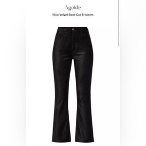 Agolde beetle black velvet jeans